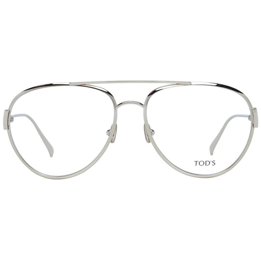 Tod's Gold Women Glasses Frame with full-rim metal aviator style and demo lenses, featuring a 56-16-140 size for women.