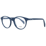 Maje Blue Women Glasses Frame, round plastic full-rim, blue color, size 49-19-140 with branded case, stylish eyewear for women.