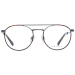 Sandro Gray Men Glasses Frame with gunmetal full-rim stainless steel design and round style, includes branded case, demo lenses.