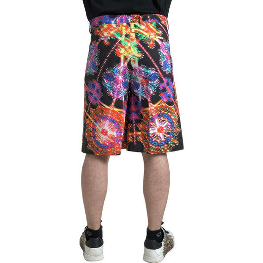 Dolce & Gabbana Multicolor Printed Cotton Men Bermuda Shorts