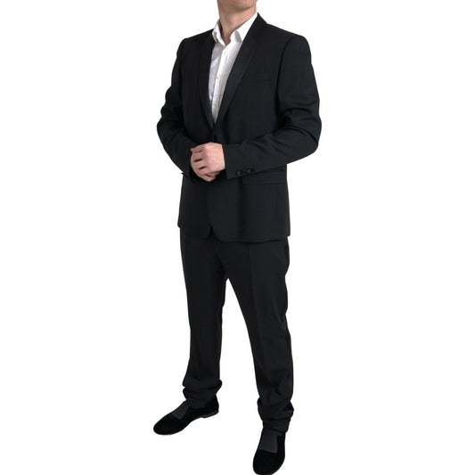 Dolce & Gabbana Black 2 Piece Single Breasted MARTINI Suit