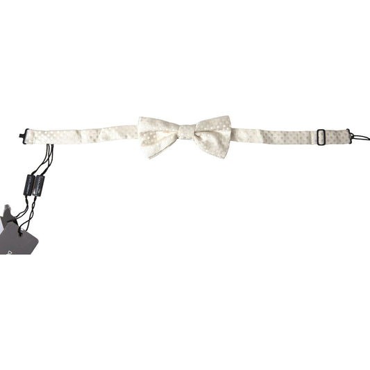 Dolce & Gabbana Ivory Fantasy Pattern Adjustable Neck Papillon Bow Tie FT3786