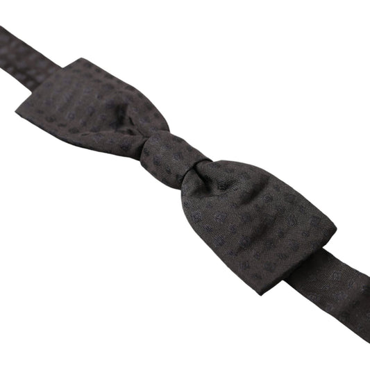 Dolce & Gabbana Brown Fantasy Silk Adjustable Neck Men Papillon Bow Tie FT3808