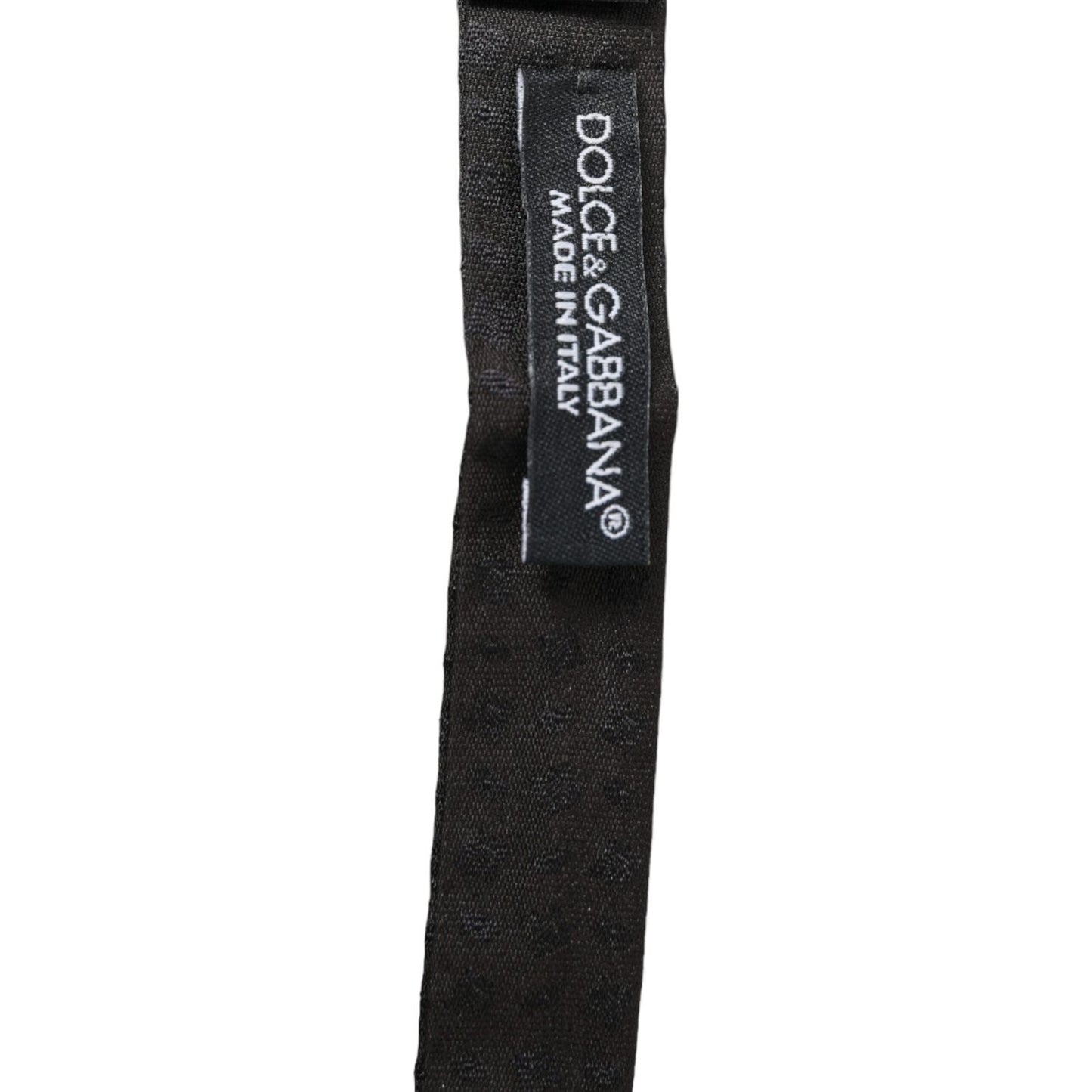 Dolce & Gabbana Brown Fantasy Silk Adjustable Neck Men Papillon Bow Tie
