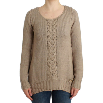 Cavalli Beige knitted wool sweater1728,50% Acrylic,67345645728,Beige,Cavalli,Clothing,IT38|XS,IT42|M,IT44|L,Material: 50% Wool,New with tags,Sweaters - Clothing,Sweaters - Women - Clothing,Sweatshirts - Sweaters - Clothing,Women,Women - Clothing