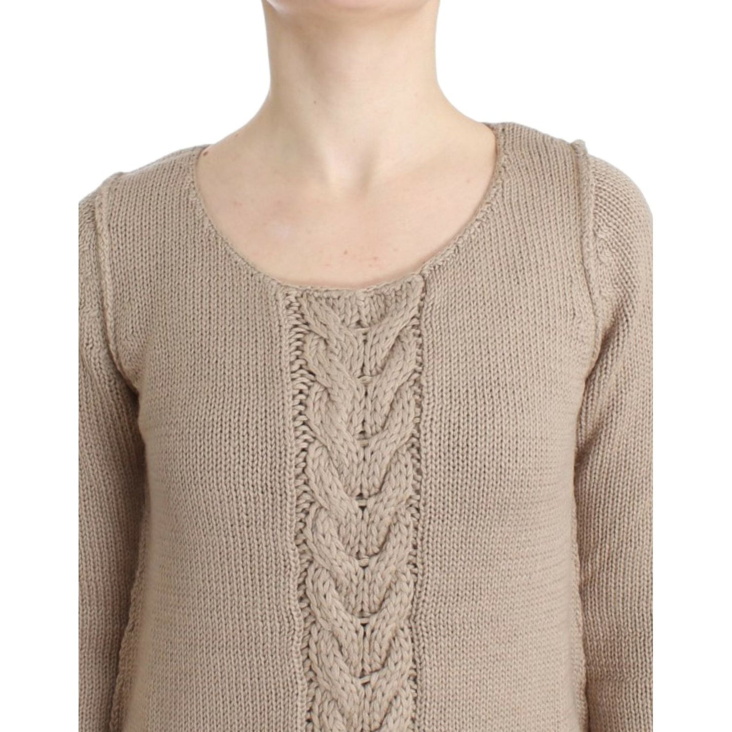Cavalli Beige knitted wool sweater1728,50% Acrylic,67345645728,Beige,Cavalli,Clothing,IT38|XS,IT42|M,IT44|L,Material: 50% Wool,New with tags,Sweaters - Clothing,Sweaters - Women - Clothing,Sweatshirts - Sweaters - Clothing,Women,Women - Clothing