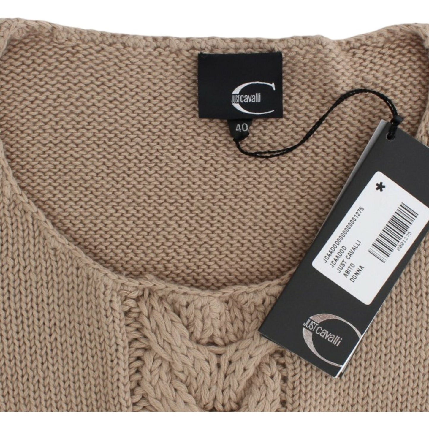 Cavalli Beige knitted wool sweater1728,50% Acrylic,67345645728,Beige,Cavalli,Clothing,IT38|XS,IT42|M,IT44|L,Material: 50% Wool,New with tags,Sweaters - Clothing,Sweaters - Women - Clothing,Sweatshirts - Sweaters - Clothing,Women,Women - Clothing