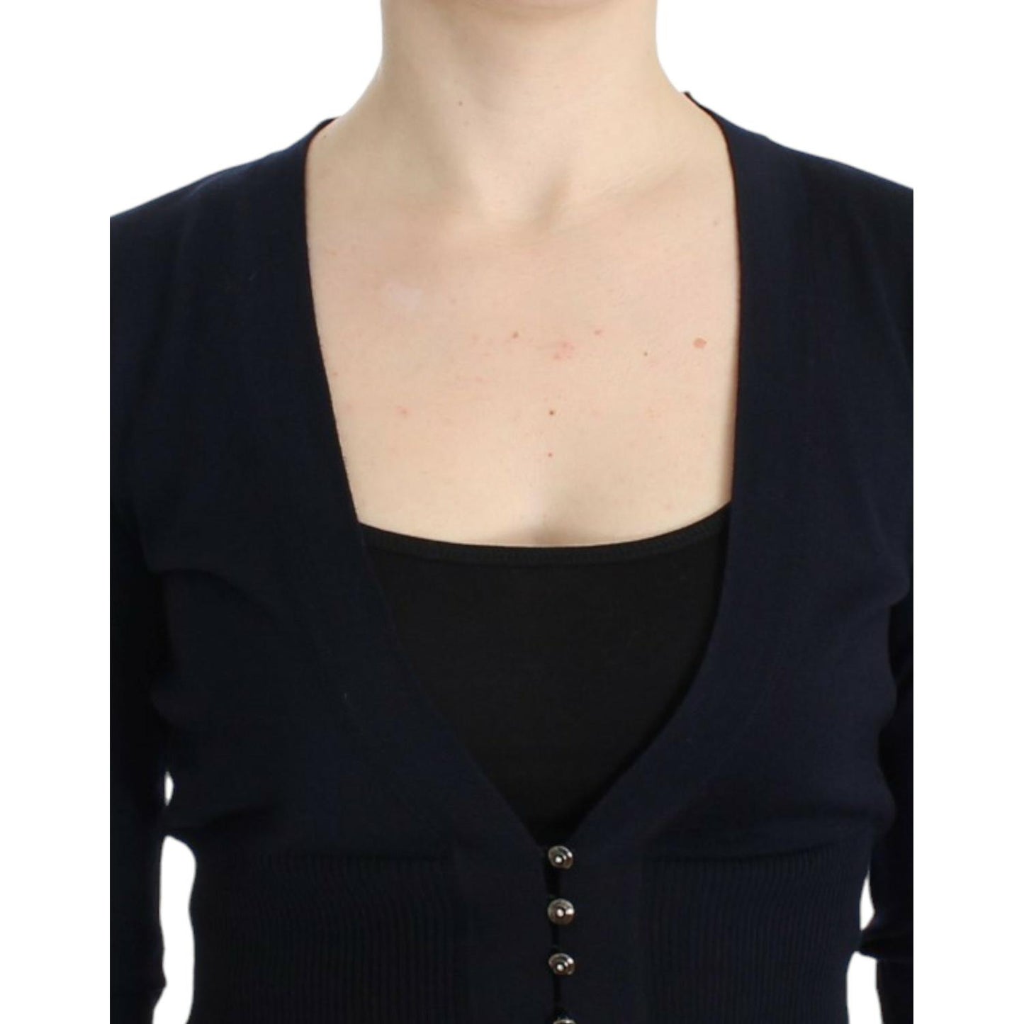 Cavalli Black cropped wool cardigan1728,67345645728,Black,Cardigans - Sweaters - Clothing,Cavalli,Clothing,IT46|XL,IT48|XXL,Material: 100% Virgin Wool,New with tags,Sweaters - Clothing,Sweaters - Women - Clothing,Women,Women - Clothing