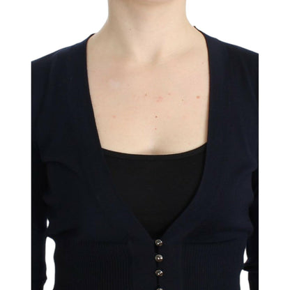 Cavalli Black cropped wool cardigan1728,67345645728,Black,Cardigans - Sweaters - Clothing,Cavalli,Clothing,IT46|XL,IT48|XXL,Material: 100% Virgin Wool,New with tags,Sweaters - Clothing,Sweaters - Women - Clothing,Women,Women - Clothing