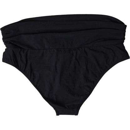 Dolce & Gabbana Black Nylon Stretch Swimwear Slip Bottom Bikini