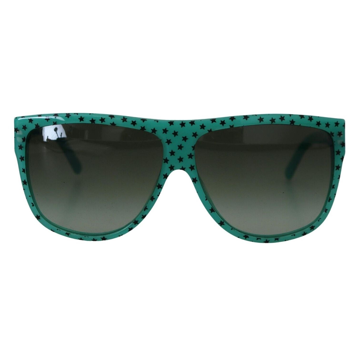 Dolce & Gabbana Green Stars Acetate Square Shades Sunglasses