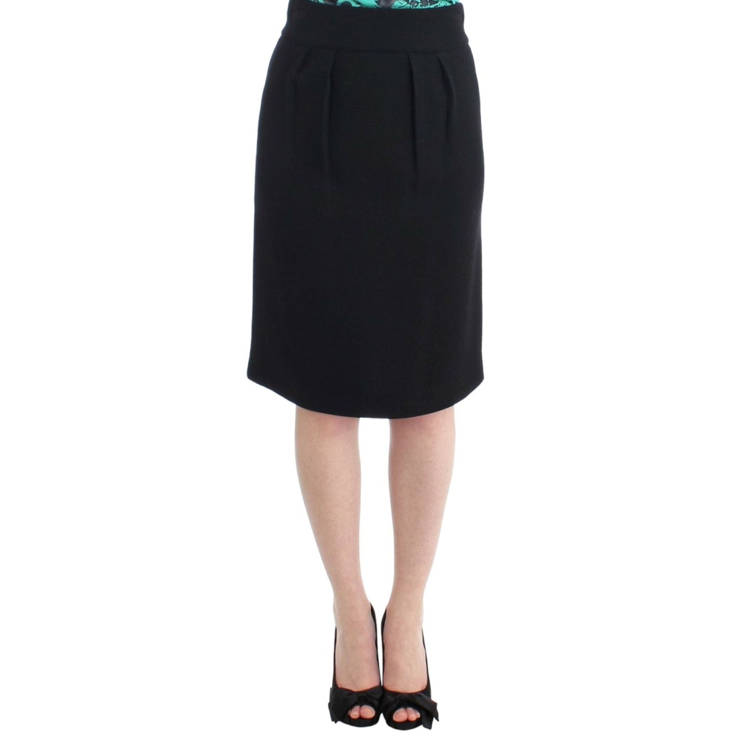 Cavalli Black wool pencil skirt1728,67345645728,Black,Cavalli,Clothing,IT38|XS,IT40|S,Material: 100% Wool,Midi - Skirts - Clothing,New with tags,Skirts - Clothing,Skirts - Women - Clothing,Women,Women - Clothing