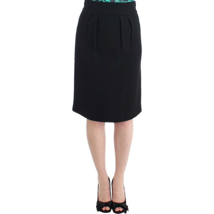 Cavalli Black wool pencil skirt1728,67345645728,Black,Cavalli,Clothing,IT38|XS,IT40|S,Material: 100% Wool,Midi - Skirts - Clothing,New with tags,Skirts - Clothing,Skirts - Women - Clothing,Women,Women - Clothing