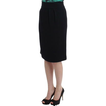 Cavalli Black wool pencil skirt1728,67345645728,Black,Cavalli,Clothing,IT38|XS,IT40|S,Material: 100% Wool,Midi - Skirts - Clothing,New with tags,Skirts - Clothing,Skirts - Women - Clothing,Women,Women - Clothing