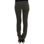 Costume National Chic Green Slim Leg Designer Jeans Costume National Dark Slate Gray