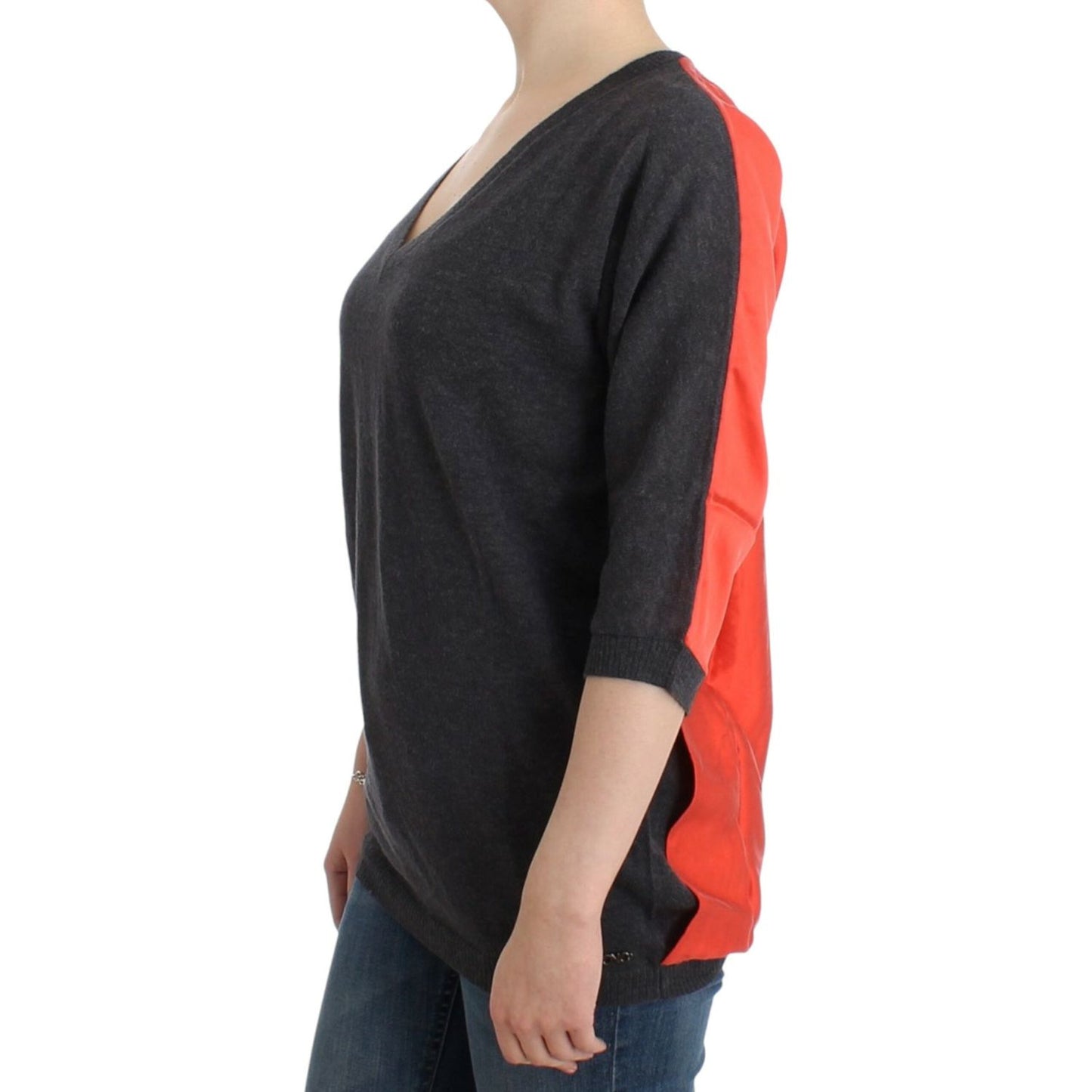 Costume National Gray short sleeved sweater 1728,25% Nylon. Details: 100% Silk,35% Wool,67345645728,Clothing,Costume National,Gray,L,M,Material: 40% Alpaca,New with tags,Sweaters - Clothing,Sweaters - Women - Clothing,Sweatshirts - Sweaters - Clothing,Wom