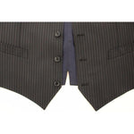 Dolce & Gabbana Elegant Gray Striped Dress Vest Dolce & Gabbana Dark Slate Gray