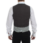Dolce & Gabbana Elegant Gray Cotton Dress Vest Dolce & Gabbana Light Gray