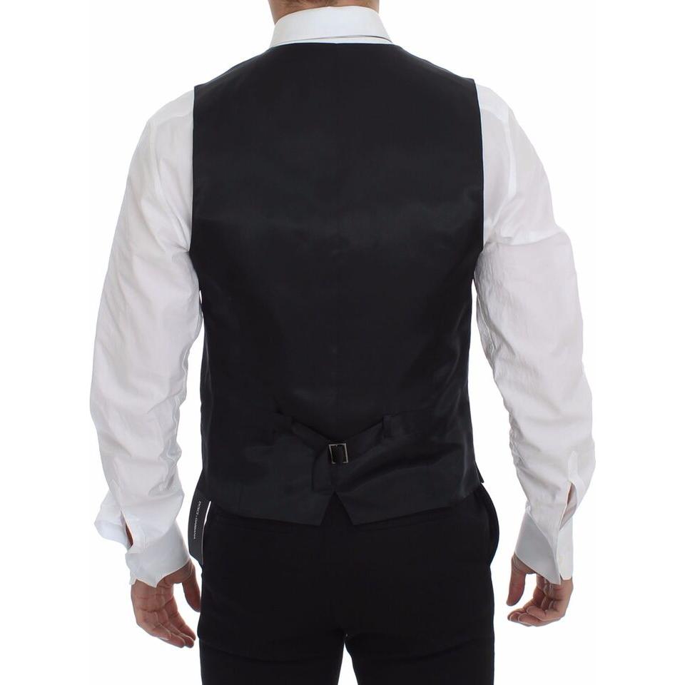 光滑灰色羊毛连衣裙背心