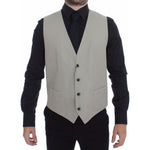 Dolce & Gabbana Beige Cotton Silk Blend Dress Vest Blazer VES10094-1