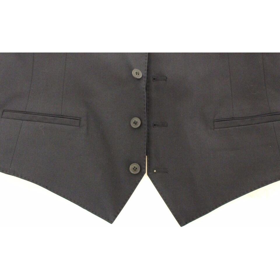 Dolce & Gabbana Blue Cotton Stretch Dress Vest Blazer VES10068-1