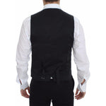 Dolce & Gabbana Elegant Gray Wool Stretch Dress Vest Dolce & Gabbana Black