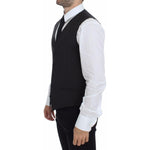 Dolce & Gabbana Elegant Gray Wool Stretch Dress Vest Dolce & Gabbana Light Gray