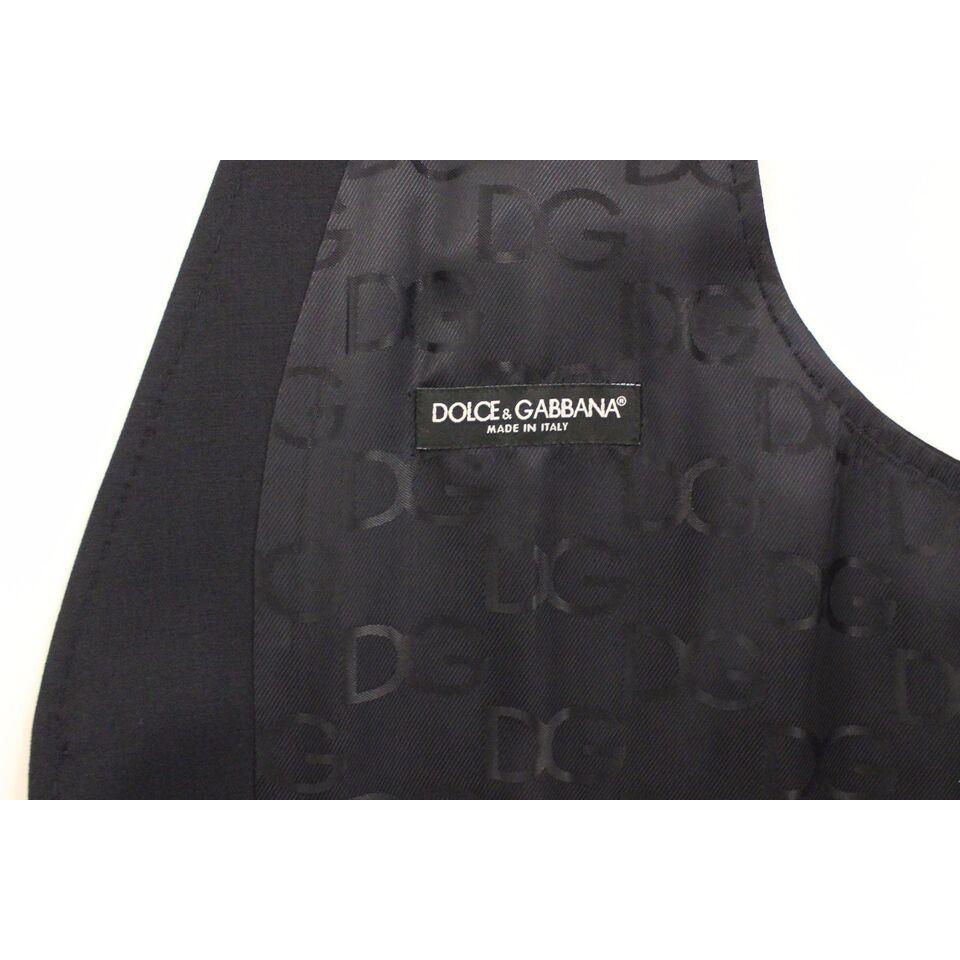 Dolce & Gabbana Blue Cotton Stretch Dress Vest Blazer VES10057-1