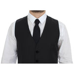 Dolce & Gabbana Gray Wool Formal Dress Vest Gilet Weste