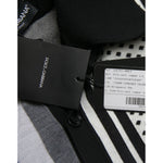 Dolce & Gabbana Black White Jumper Cardigan Polo Sweater