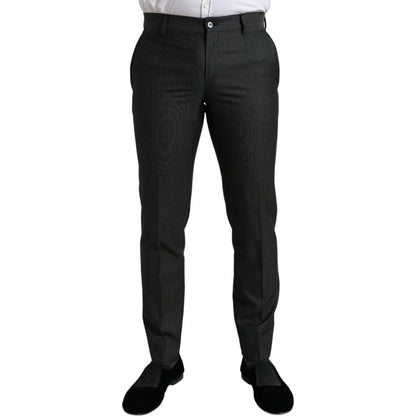 Dolce & Gabbana Dark Gray Stretch Slim Formal Pants