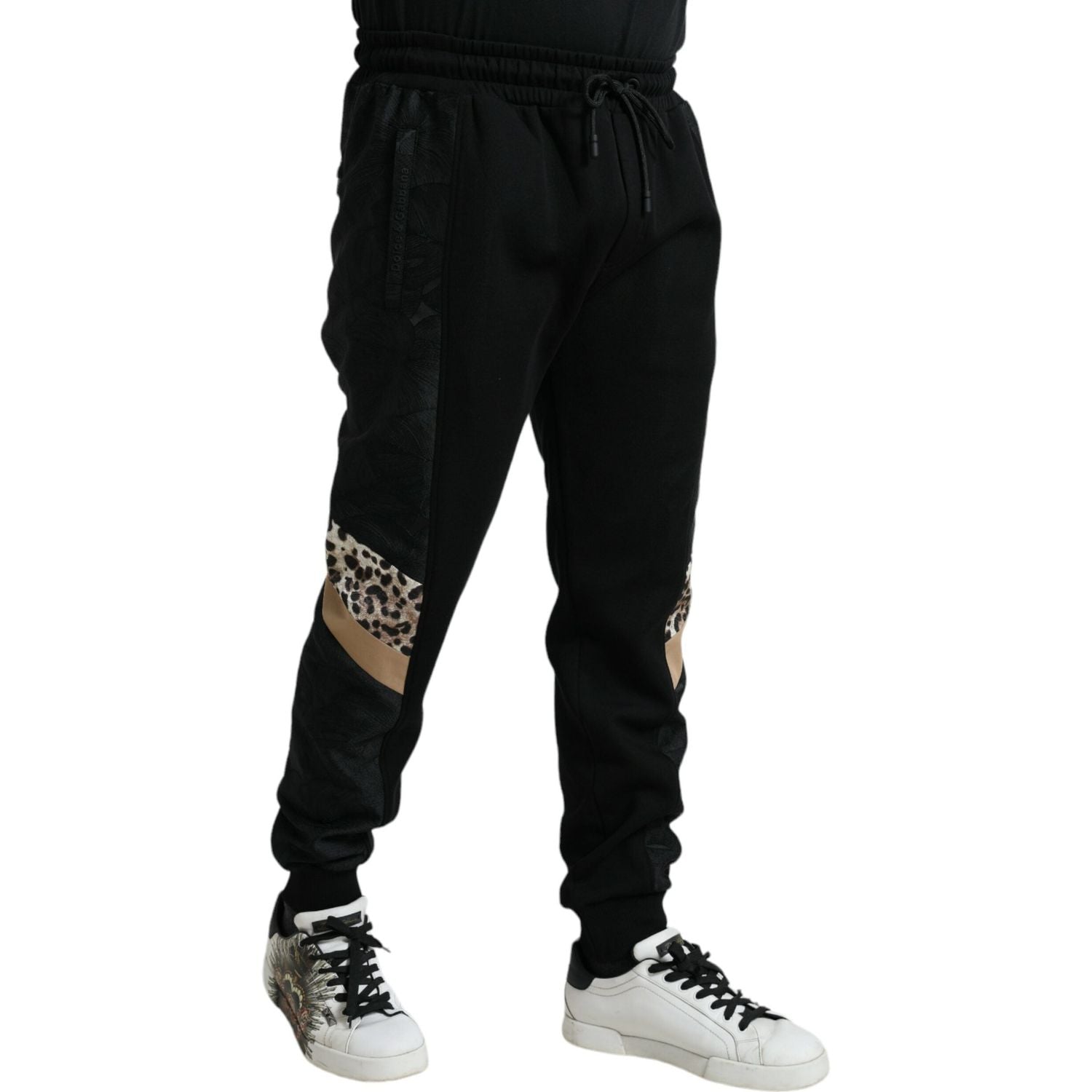 Dolce & Gabbana Black Cotton Slim Stretch Jogger Pants
