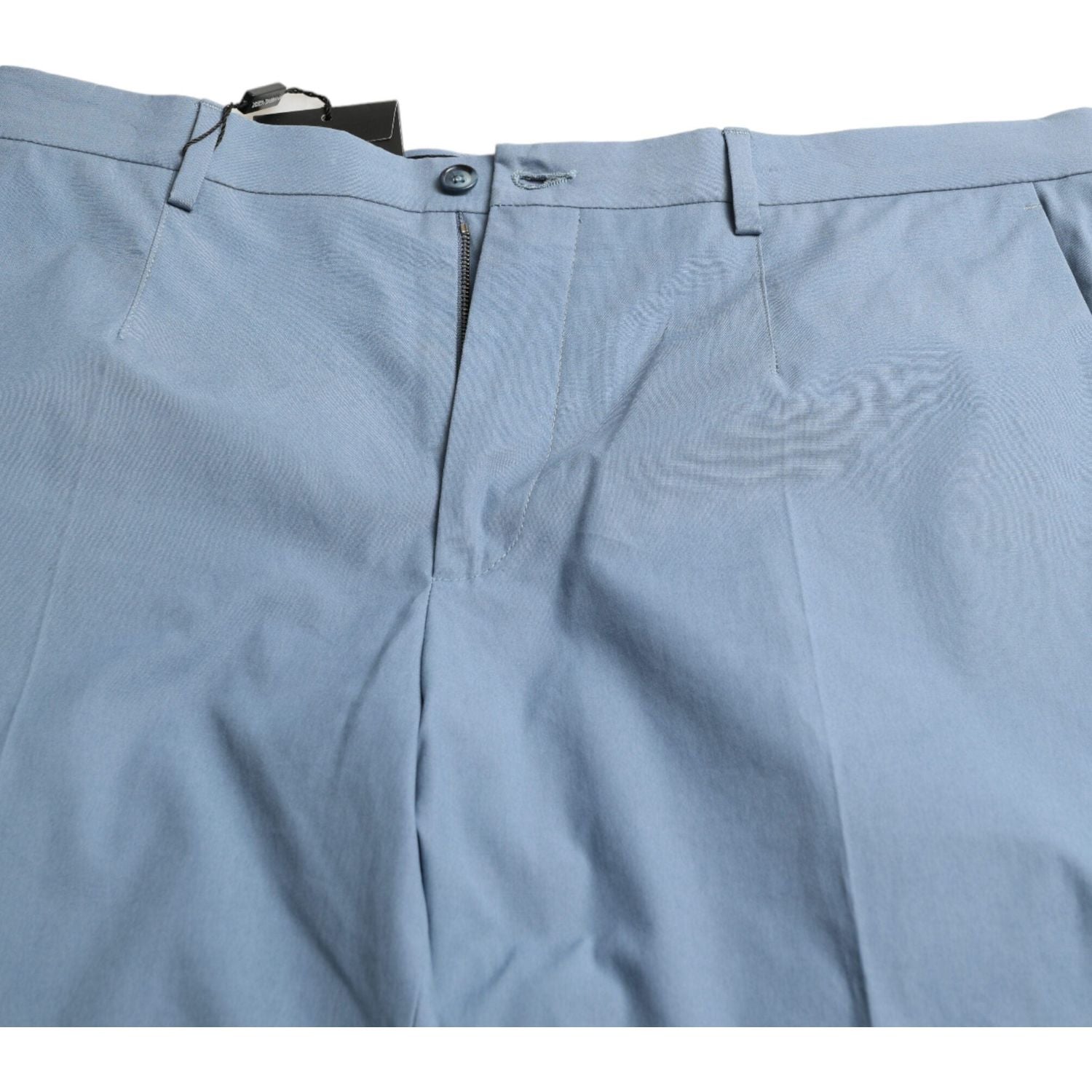 Dolce & Gabbana Sky Blue Cotton Folded Hem Men Bermuda Shorts