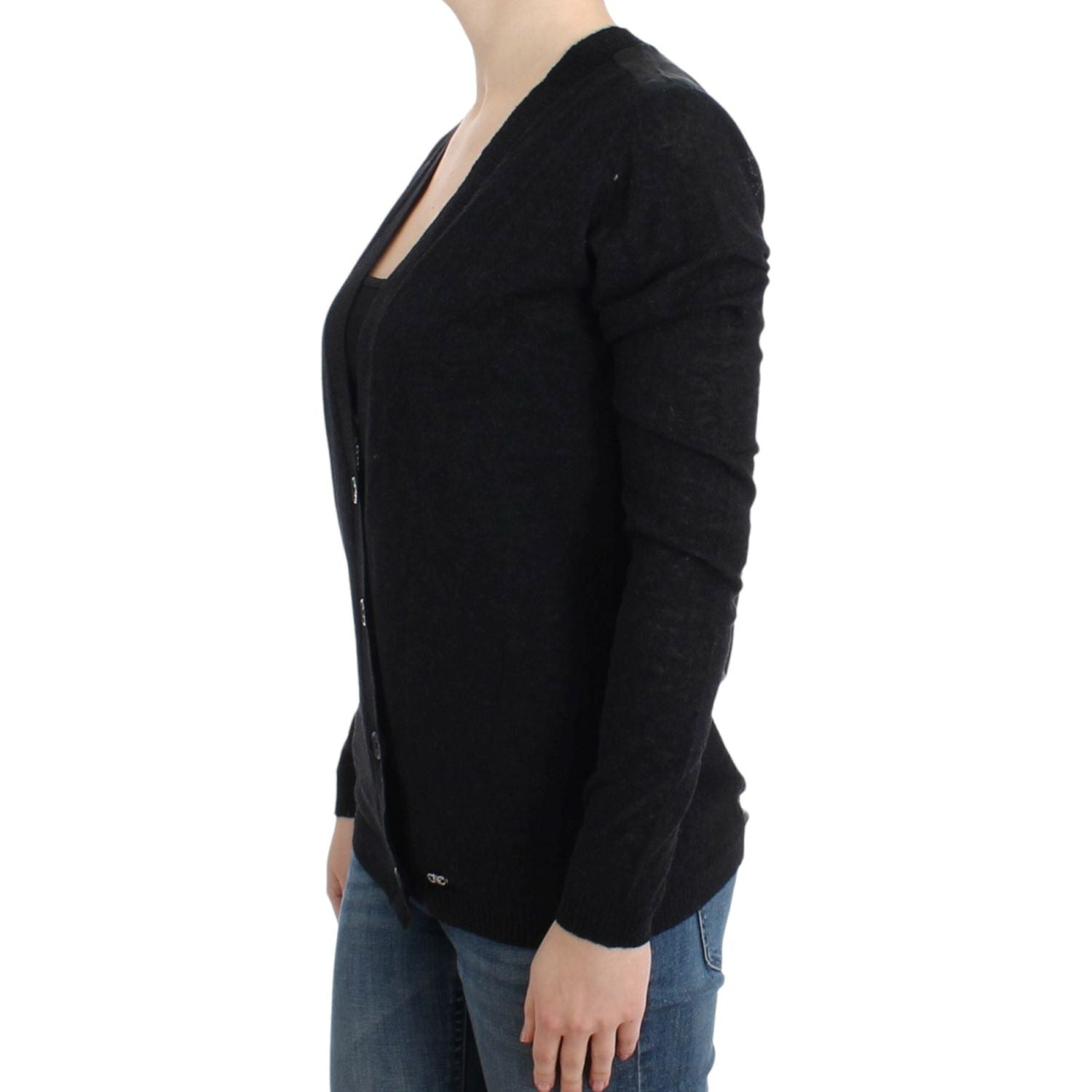 Costume National Gray wool alpaca cardigan