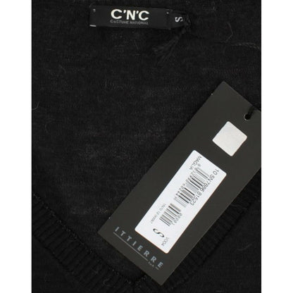 Costume National Black V-neck lightweight sweater