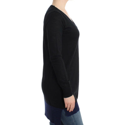 Costume National Black V-neck lightweight sweater