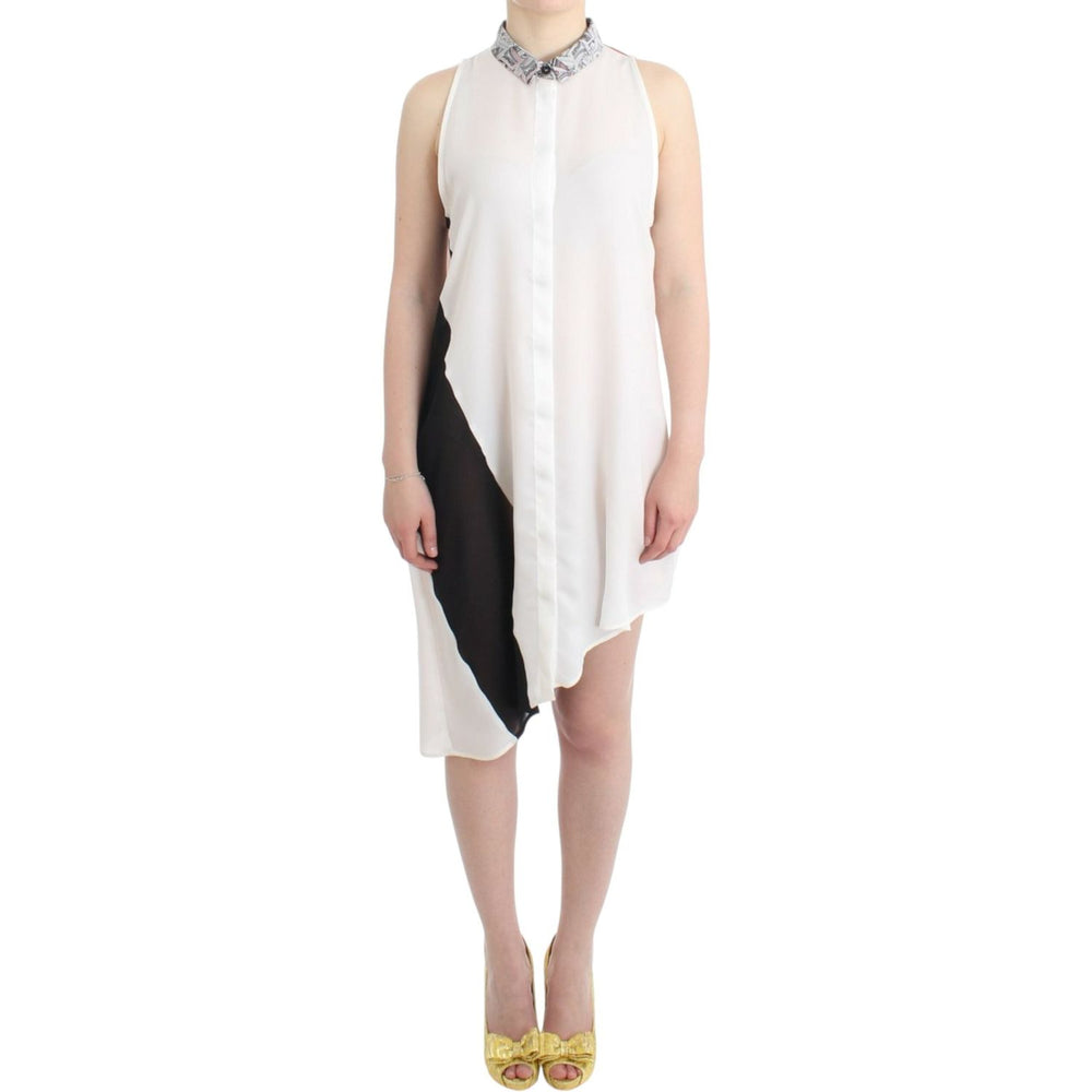 Costume National White shirt assymetric hem dress SIG11647-2