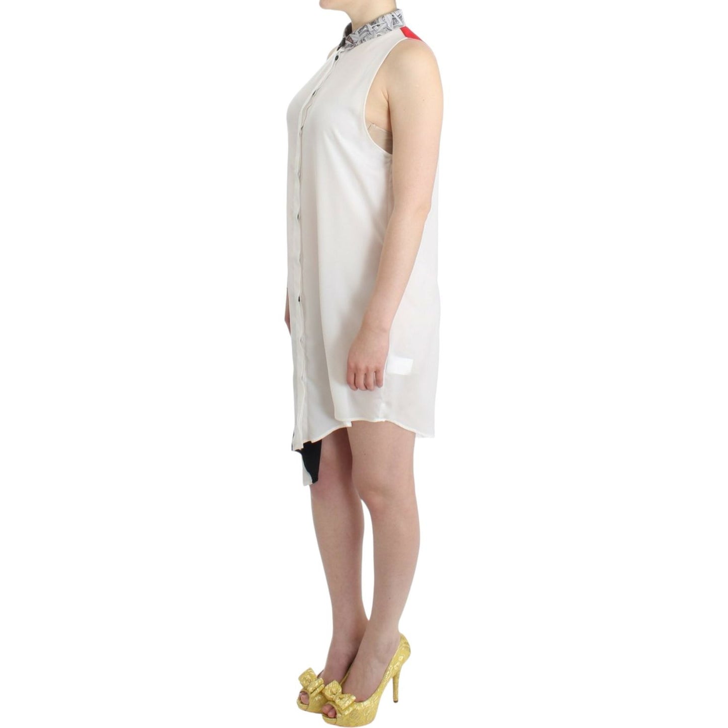 Costume National White shirt assymetric hem dress SIG11647-2