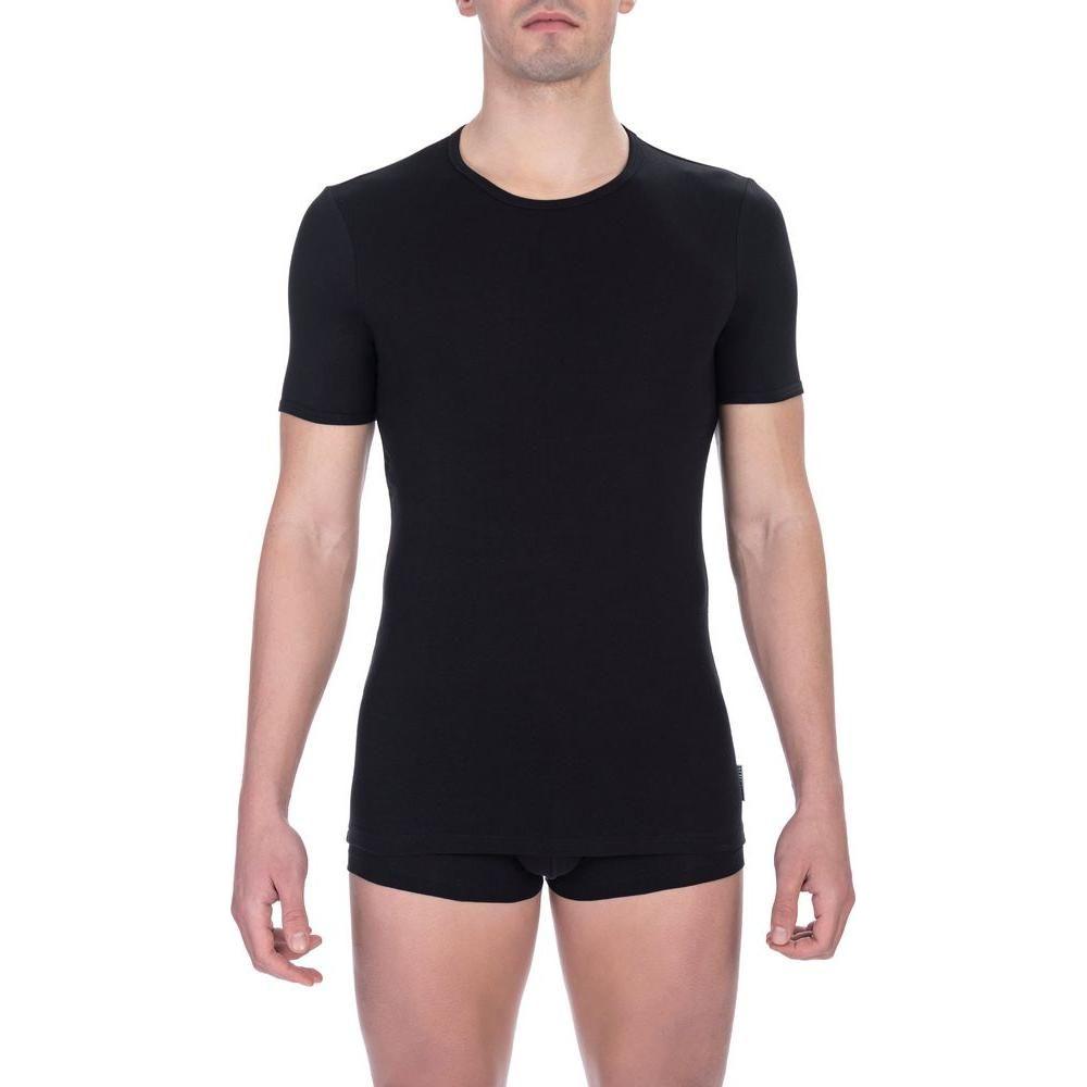 Bikkembergs Black Cotton Men T-Shirt BI-21800-S