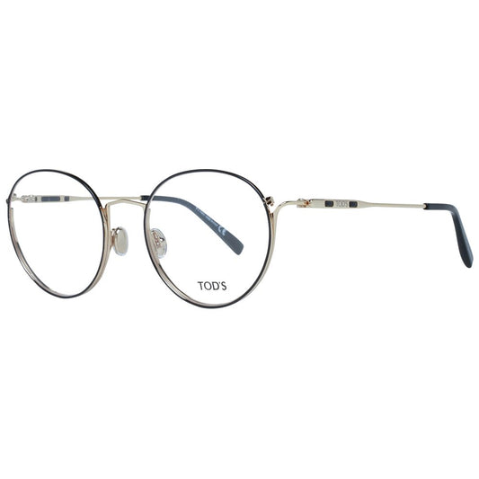 Tod's Black Women Glasses Frame, full-rim round metal frame with demo lenses, 135mm temples and branded case included.