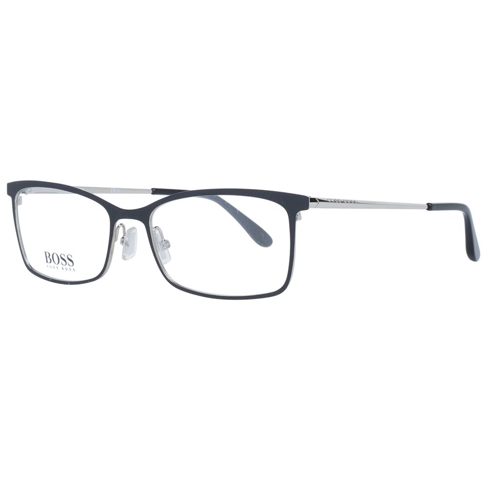 Hugo Boss Black Women Glasses Frame, metal full-rim, rectangle style, demo lenses, branded case included