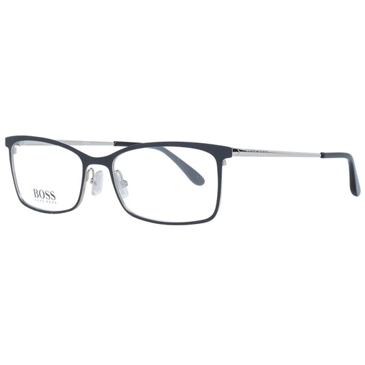 Hugo Boss Black Women Glasses Frame, metal full-rim, rectangle style, demo lenses, branded case included