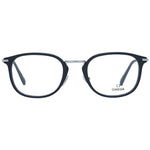 Omega Black Men Glasses Frame with black full-rim metal and plastic frame, demo lenses, and branded case, size 52-22-145.