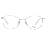 Maje Gold Women Glasses Frame with full-rim metal design and demo lenses, showcasing oval style suitable for women.