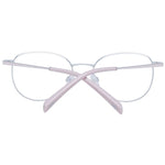 Maje Silver Women Glasses Frame with full-rim oval design made of metal, silver color, demo lenses, includes branded case.