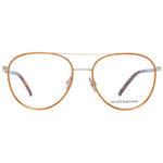 Scotch & Soda Gold Men Glasses Frame, metal aviator style with demo lenses, full-rim, 100% UVA & UVB protection, size 54-17-140.