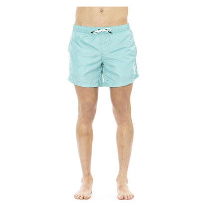 Bikkembergs Light Blue Polyester Men Swim Short