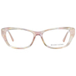 Marciano by Guess Beige Women Glasses Frame, cat eye style with full-rim plastic design, 135mm wide, featuring demo lenses and spring hinge.