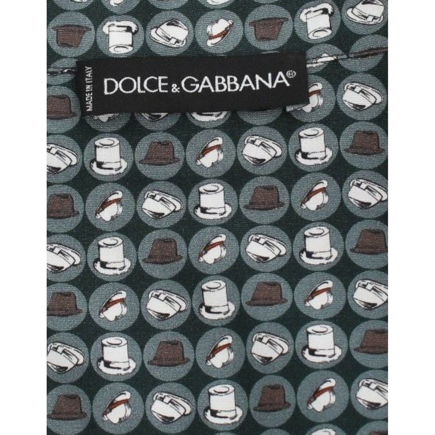Dolce & Gabbana Green Hat Print Cotton Pajama Shirt Sleepwear SIG12381-4