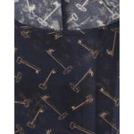 Dolce & Gabbana Enchanted Sicily Silk Blouse with Gold Keys Print Dolce & Gabbana Dark Slate Gray